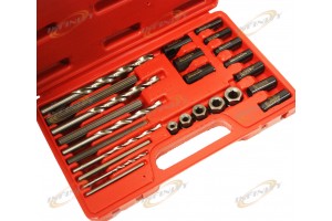 25pc Screw Extractor Drill & Guide Remove Broken Screws Bolts Fasteners Set